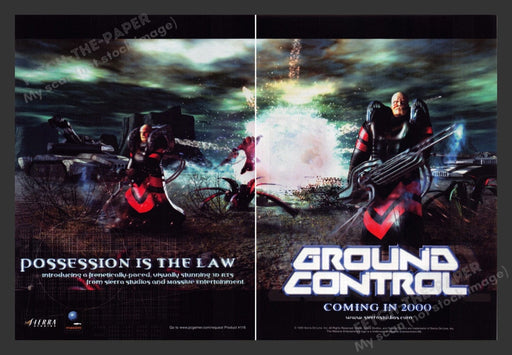 1999 Ground Control "Possession is the law" Video Game Print Ad (2 pgs)