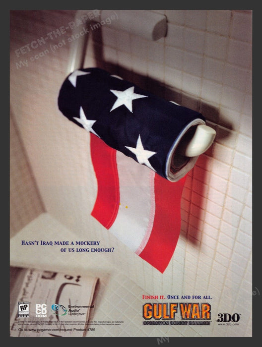 1999 Gulf War: Operation Desert Hammer Video Game Print Advertisement Fetch the Paper!