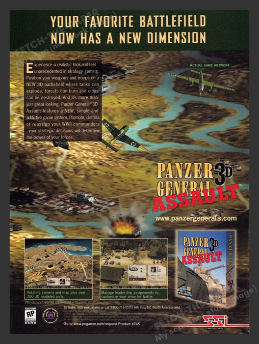 1999 Panzer General 3D Assault Video Game Print Advertisement
