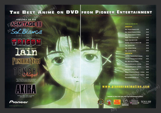 2000 Pioneer Animation Anime on DVD Video Game Print Advertisement (2 pgs)