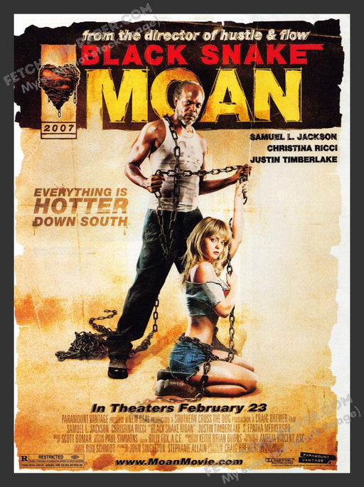 2007 Print Advertisement Black Snake Moan Movie Release Samuel Jackson Ad.