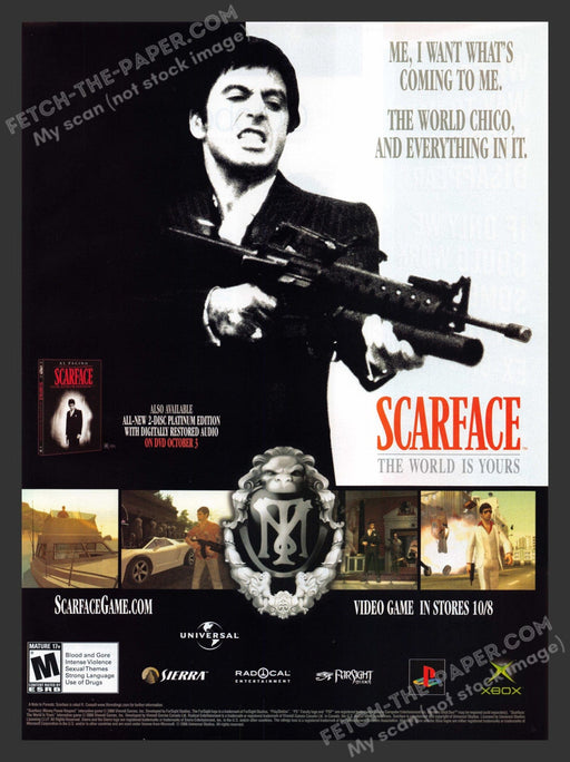2006 Print Advertisement Scarface: The World is Yours Video Game Ad.