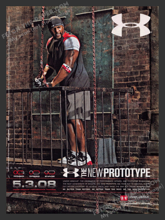 2008 Print Advertisement Under Armour Ray Lewis Clothing Athlete  Ad.
