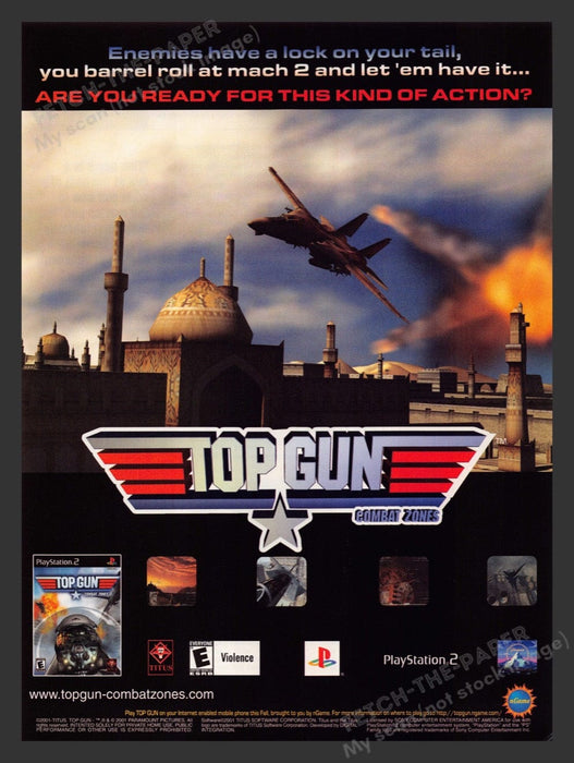 2001 Top Gun: Combat Zones Video Game Print Advertisement Fetch the Paper!