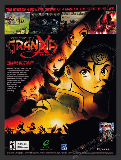 2002 Grandia Xtreme Video Game Print Advertisement Ad Fetch the Paper!