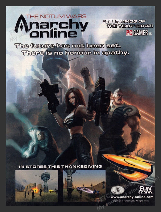 2003 Anarchy Online: The Notum Wars Video Game Print Advertisement