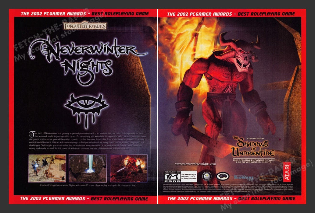 2003 Never Winter Nights Video Game Print Advertisement (2 pgs)