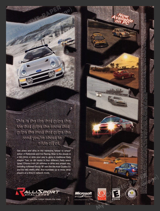 2003 RalliSport Challenge Tire Tread Video Game Print Advertisement
