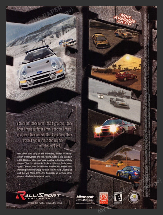 2003 RalliSport Challenge Tire Tread Video Game Print Advertisement