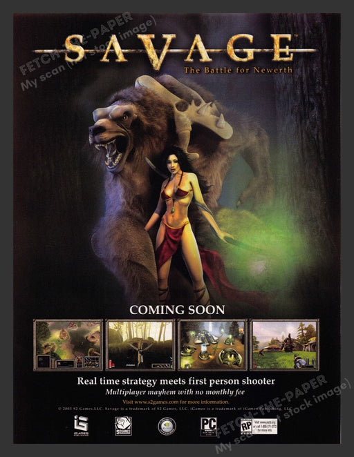 2003 Savage: The Battle for Newerth Video Game Print Advertisement