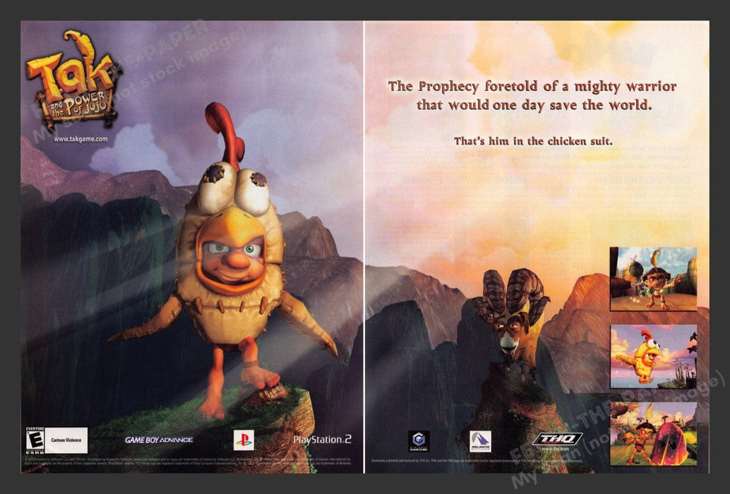 2003 Tak and the Power of JuJu Video Game Print Advertisement (2 pgs) Fetch the Paper!