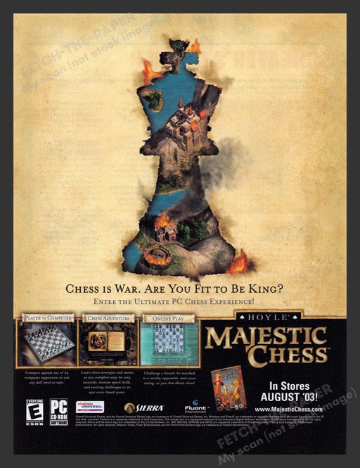 2004 Hoyle Majestic Chess Video Game Print Advertisement