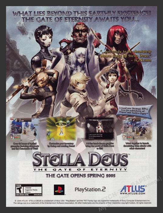 2005 Stella Deus: The Gate of Eternity Video Game Print Advertisement