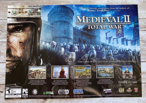 2006 Medieval II: Total War Fold Out 10.5" x 15" Video Game Poster Fetch the Paper!