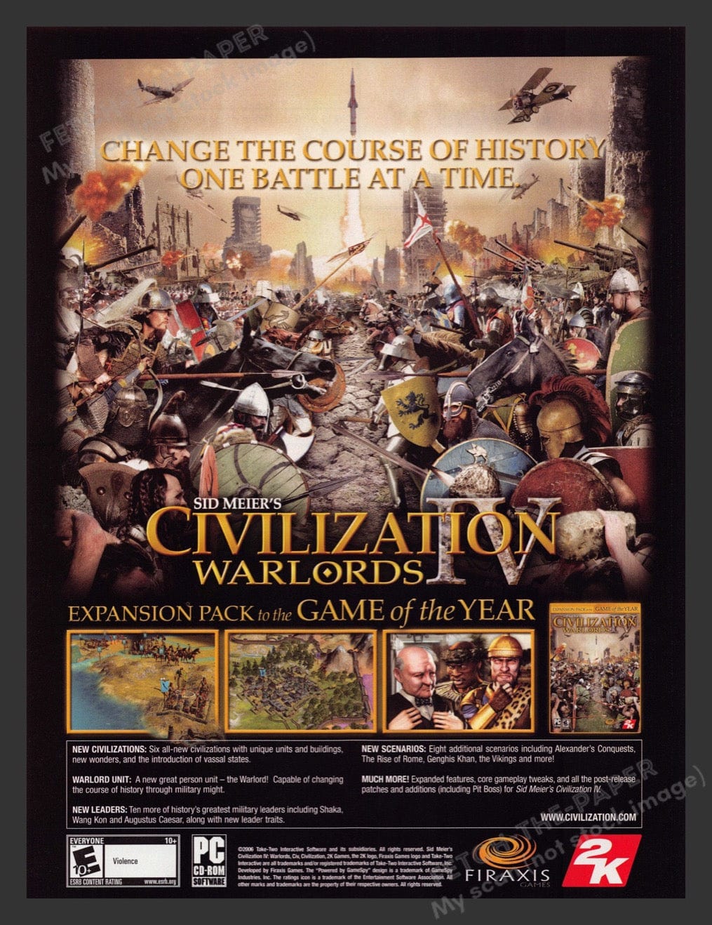 2006 Sid Meier's Civilization Warlords Video Game Print