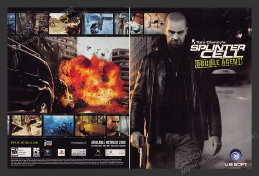 2006 Splinter Cell: Double Agent Video Game Print Advertisement (2 pgs)