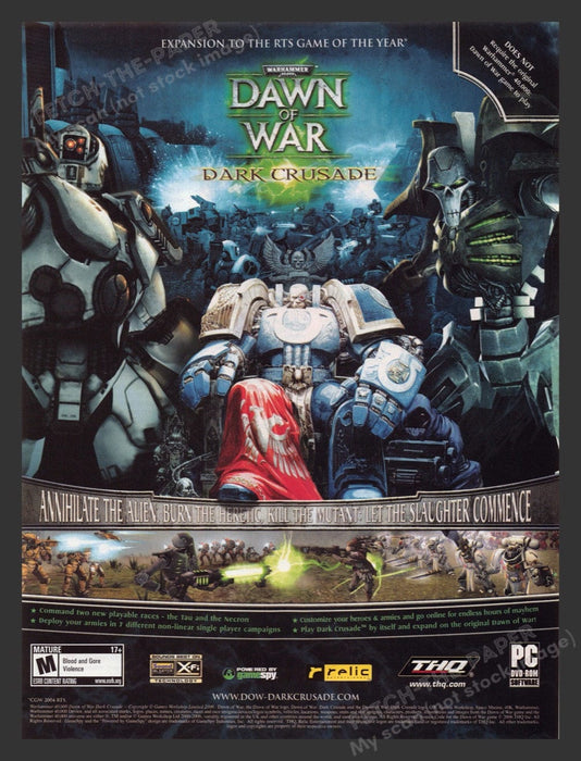 2006 Warhammer 40,000: Dawn of War: Dark Crusade Video Game Print Advertisement Fetch the Paper!