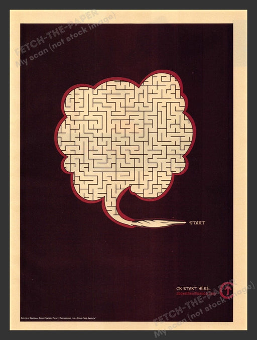 2007 Above the Influence Anti-drug Joint Maze Print Advertisement Ad