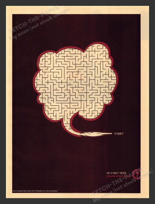 2007 Above the Influence Anti-drug Joint Maze Print Advertisement Ad