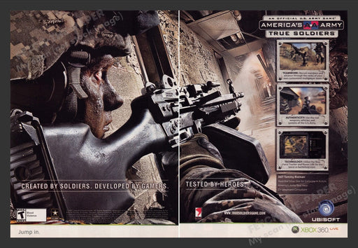 2007 America's Army: True Soldiers Video Game Print Advertisement (2 pgs) Fetch the Paper!