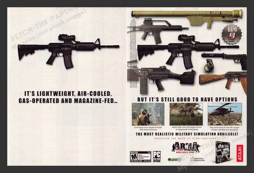 2007 Arma Combat Operations Video Game Print Advertisement (2 pgs)