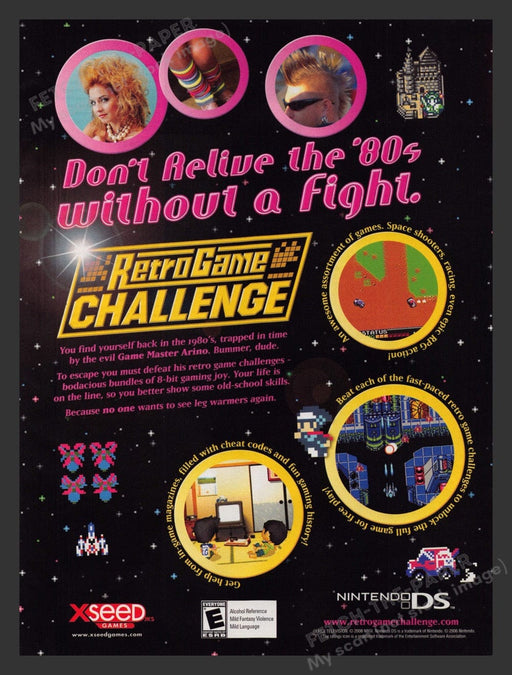 2009 Retro Game Challenge Video Game Print Advertisement
