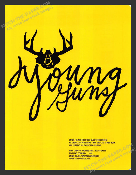 2005 ADC Young Guns 5 Showcased in New York Print Ad.