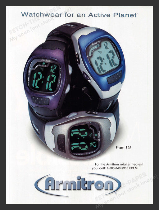 2000 Armitron Watches for an Active Planet Print Advertisement Ad.