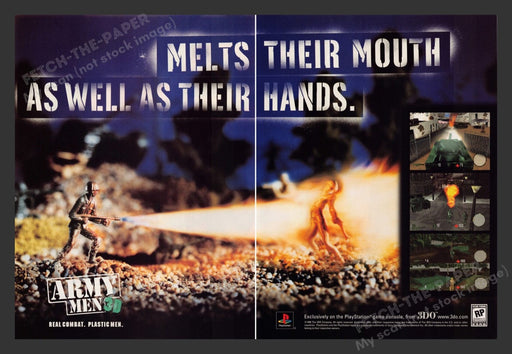 1998 Army Men 3D Video Game Print Advertisement (2 Pages)