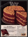 1983 Print Advertisement Baker's German Sweet Chocolate Cake Recipe Food.