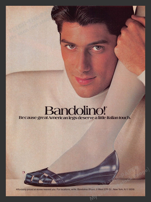 1984 Bandolino Shoes Legs, Feet Hosiery Print Advertisement Ad