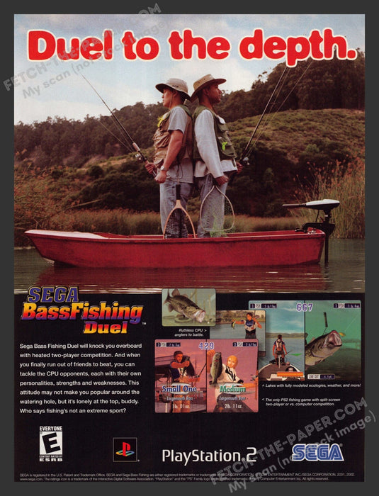2002 Print Advertisement Video Game Bass Fishing Duel Ad.