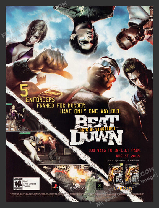 2005 Print Advertisement Beat Down: Fists of Vengeance Video Game Ad.