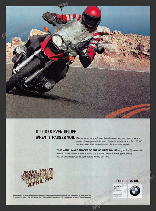 2008 Print Advertisement BMW R 1200 GS Motorcycle Ad.