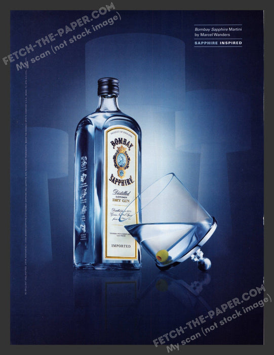2003 Bombay Sapphire Artist Marcel Wanders Glass Alcohol Print Advertisement.