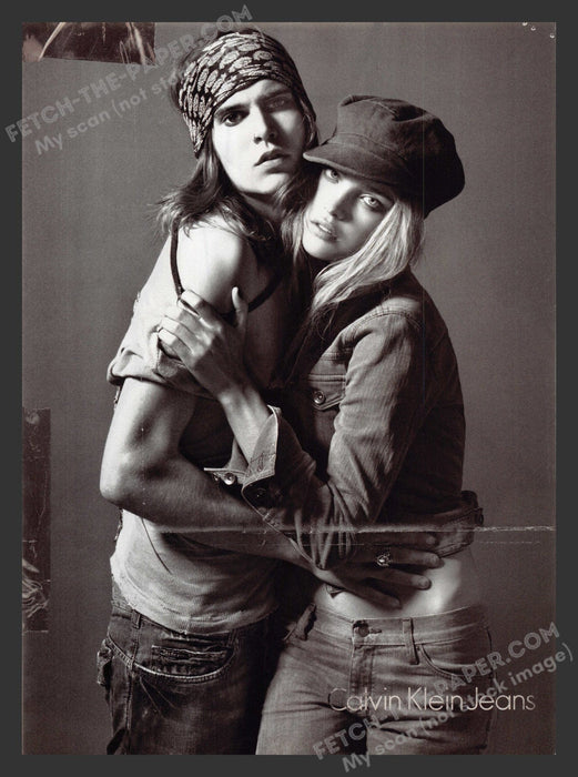 2007 Print Advertisement Calvin Klein Jeans Models Clothing Sexy Ad.