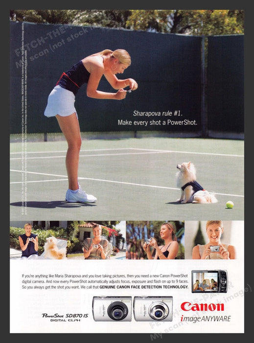 2007 Canon PowerShot SD870 IS Camera Dog Print Advertisement Ad