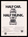 Chevrolet Vega 1970s Print Advertisement Ad 1972 "Half Car. Half Trunk" Fetch the Paper!