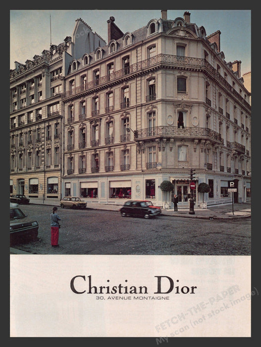 Christian Dior Paris Building 1980s Print Advertisement 1983 Fetch the Paper!