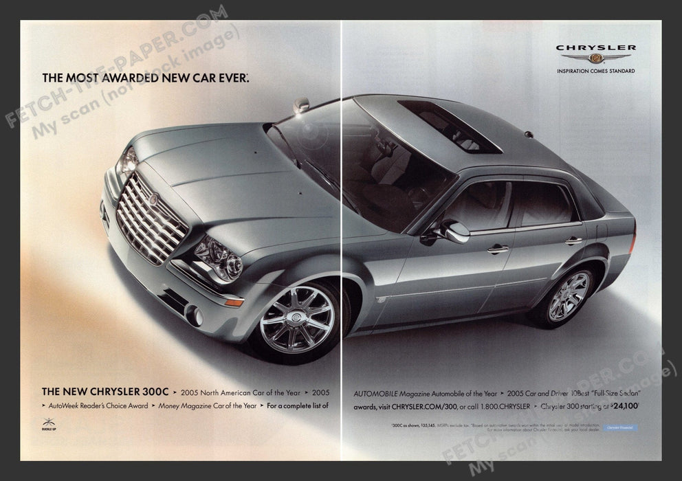 2005 Print Advertisement 2 Page Chrysler 300C Ad.