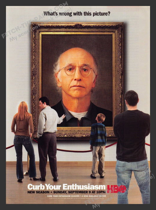 2007 Print Advertisement Curb Your Enthusiasm HBO T.V. Show Ad.