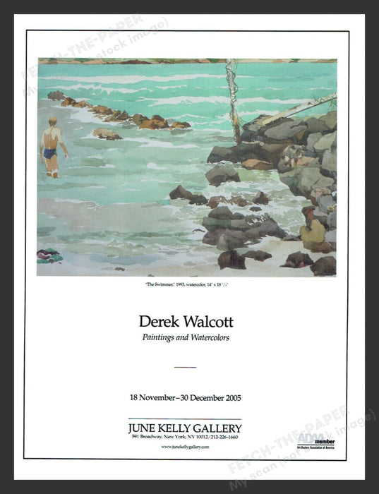 2005 Derek Walcott NYC Art Gallery Show Print Advertisement Ad