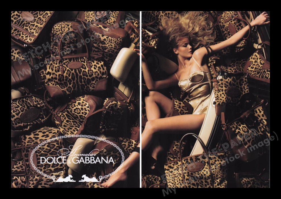 Dolce & Gabbana Animalier 2000s Print Advertisement (2 pages) 2007 Legs Fetch the Paper!