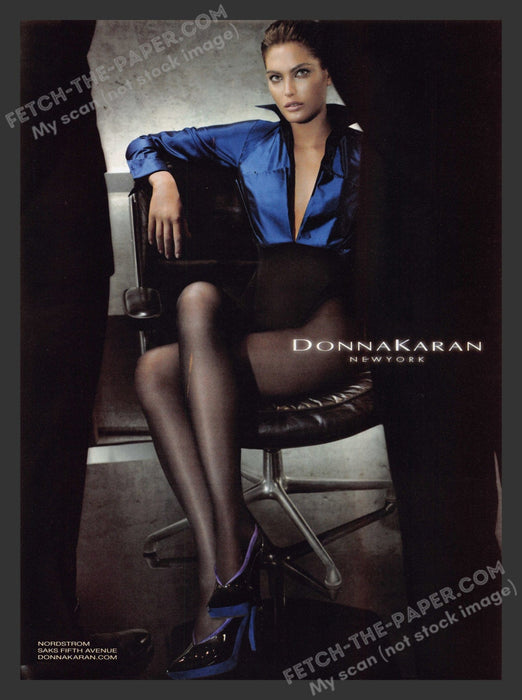 2007 Print Advertisement Donna Karan New York Clothing Sexy Girl Hosiery Ad.