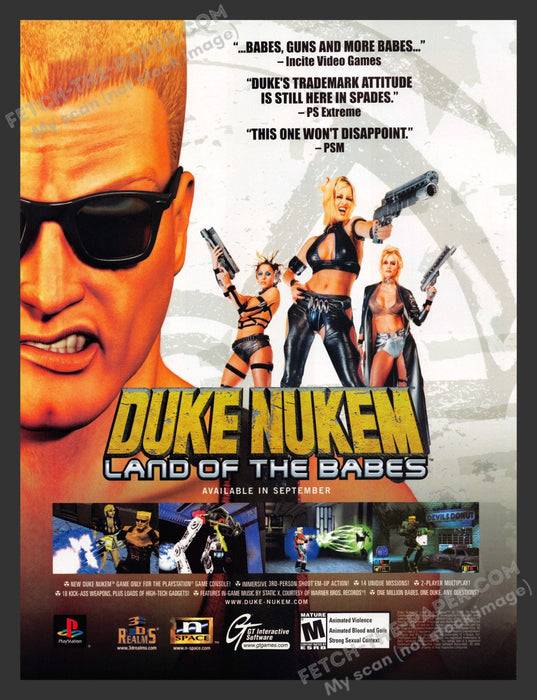 2000 Print Advertisement Duke Nukem: Land of the Babes Video Game Ad.