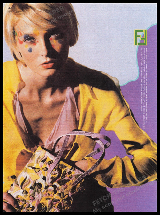 Fendi 2000s Print Advertisement Ad 2000 Fetch the Paper!