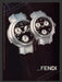 1999 Fendi Orologi Watches Black & Silver Print Advertisement Ad