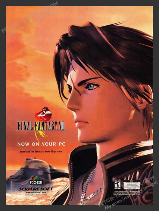 2000 Print Advertisement Final Fantasy VIII Video Game Ad.