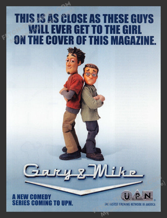 2001 Gary & Mike UPN T.V. Show Comedy Print Advertisement.