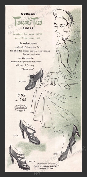 1948 Godman Shoes Tarsal-Tred for Fall Print Advertisement Ad